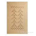 grand tapis de tapis imprimé de jute